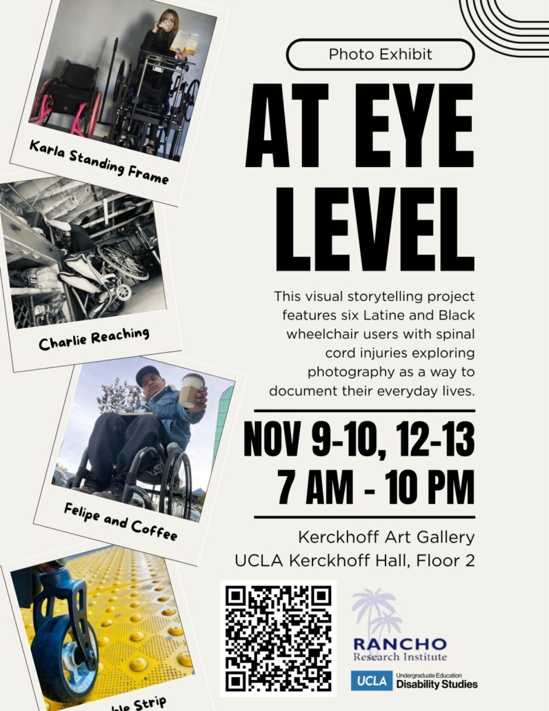 A flyer for the event "At Eye Level."